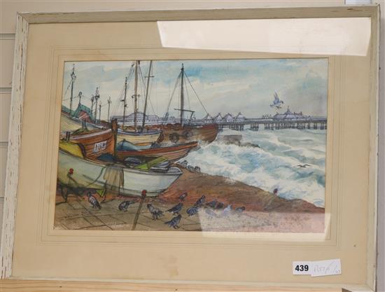 Brighton Pier, watercolour, signed